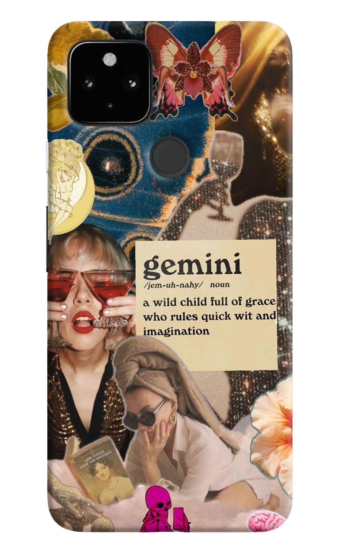 Gemini Zodiac Google Pixel 4A Hard Case Back Cover by Casekaro