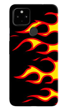 Side Sweep Flames Google Pixel 4A Hard Case Back Cover by Casekaro