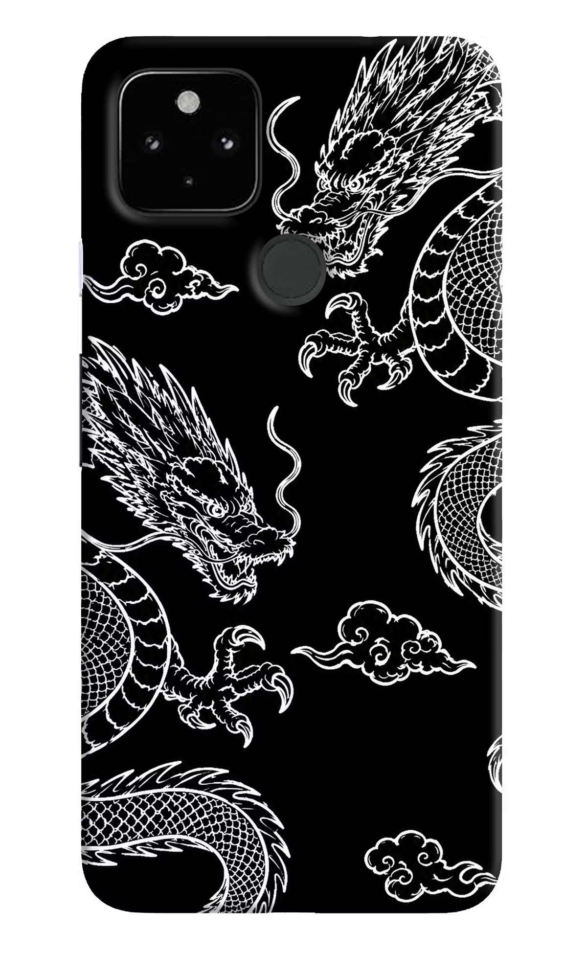 Twin Dragons Google Pixel 4A Hard Case Back Cover by Casekaro