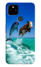 Dolphin vs Cow Google Pixel 4A Hard Case Back Cover by Casekaro