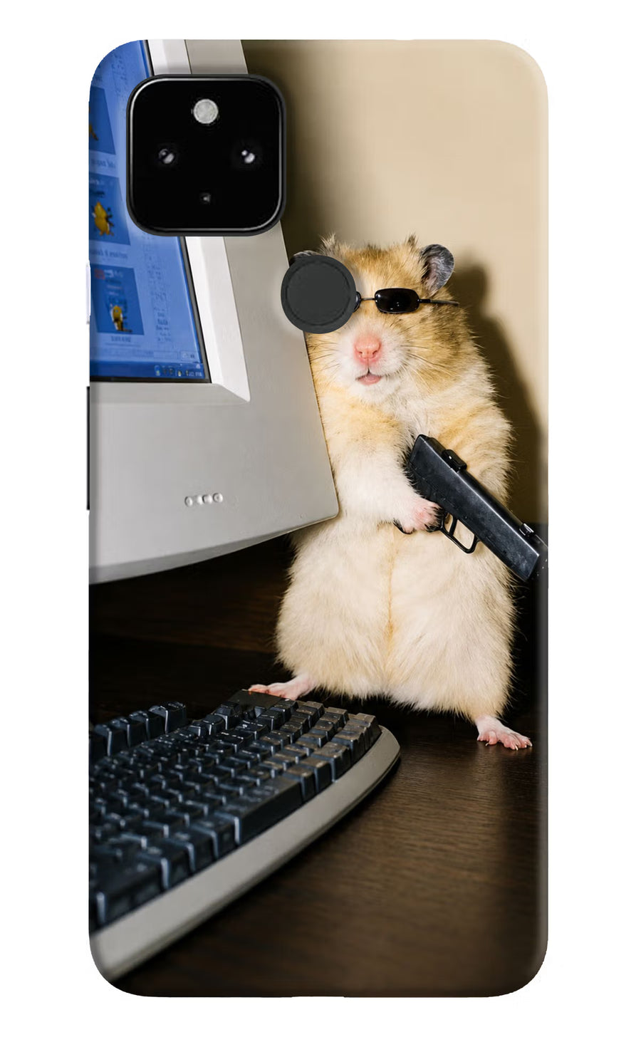 Hacker Hamster Google Pixel 4A Back Cover, Hard case