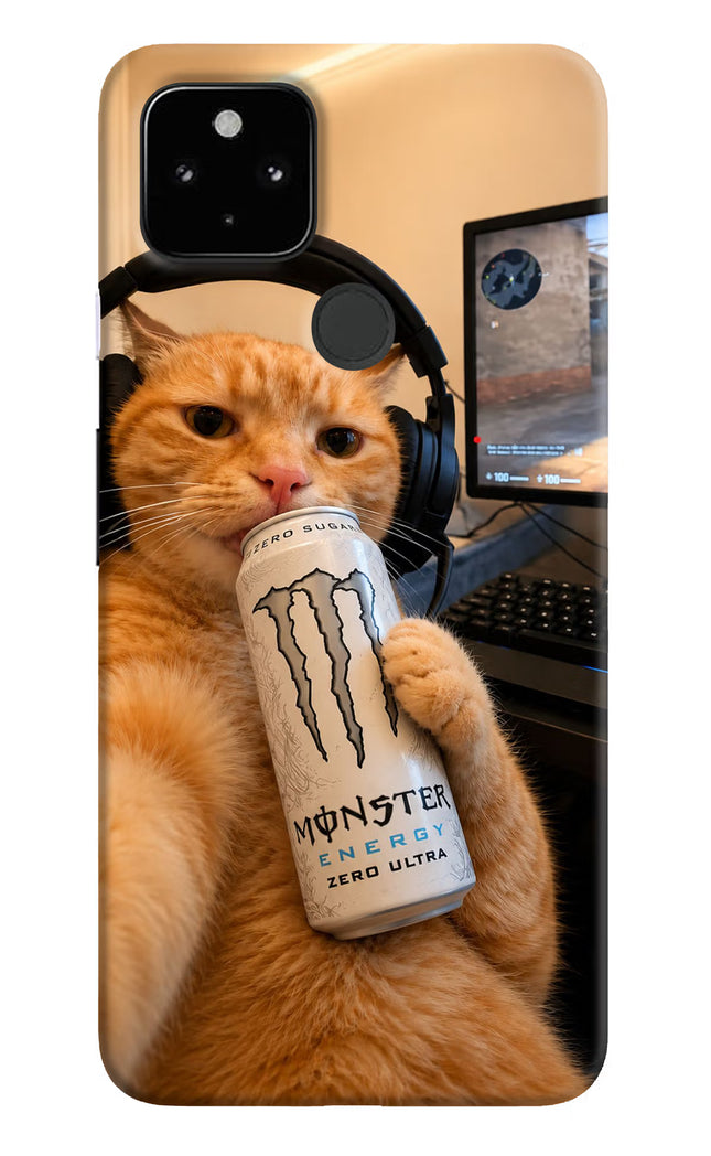 Gamer Cat Energy Google Pixel 4A Hard Case Back Cover by Casekaro