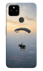 Skydiving Cow Google Pixel 4A Hard Case Back Cover by Casekaro