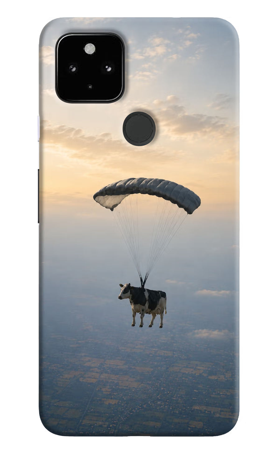 Skydiving Cow Google Pixel 4A Back Cover, Hard case