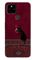 Midnight Cat Google Pixel 4A Back Cover