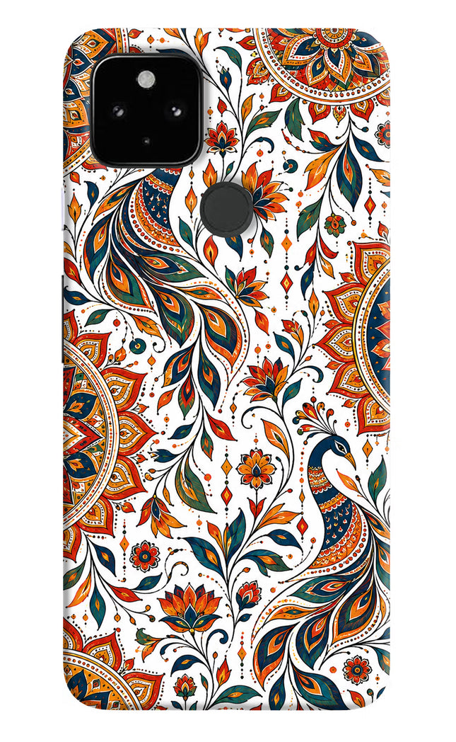 White Mayura Google Pixel 4A Hard Case Back Cover by Casekaro