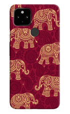 Maroon Elephant Google Pixel 4A Hard Case Back Cover by Casekaro