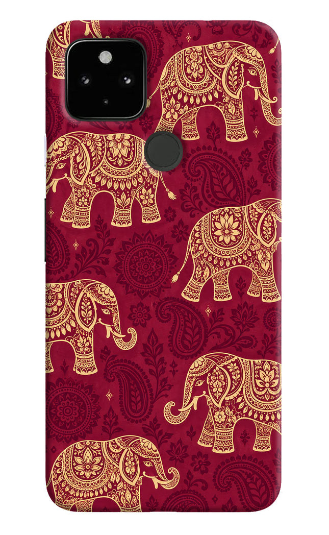 Maroon Elephant Google Pixel 4A Hard Case Back Cover by Casekaro
