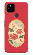 Pink Lotus Google Pixel 4A Hard Case Back Cover by Casekaro
