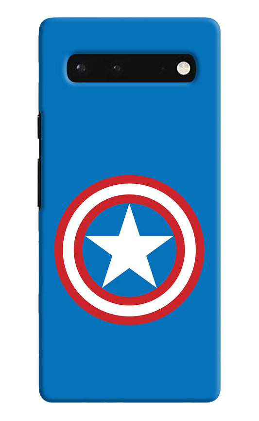 Captain America Logo Google Pixel 6 Hard Case Back Cover by Casekaro