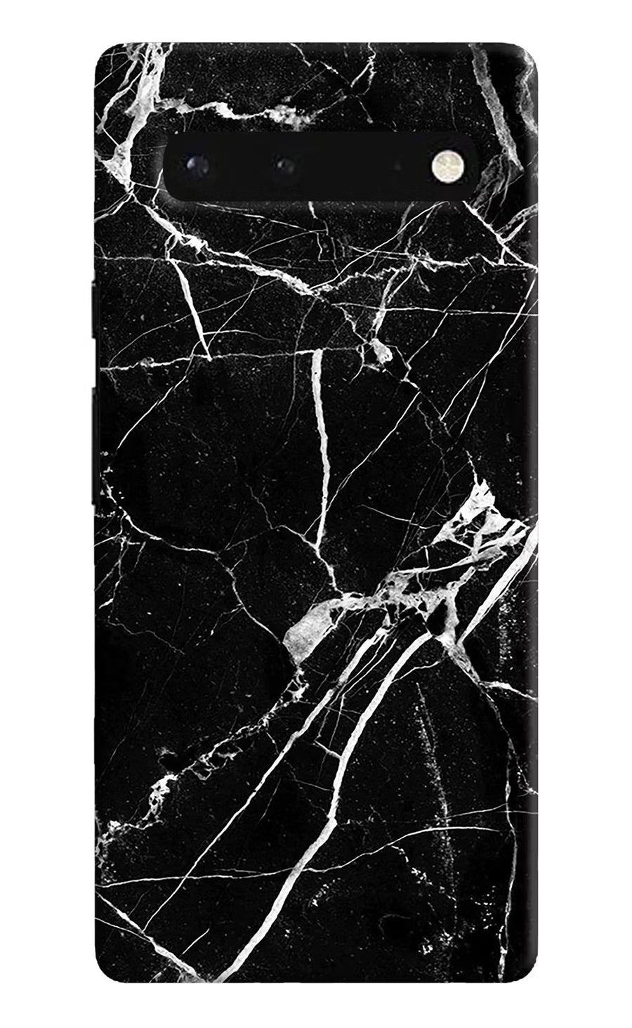 Black Marble Pattern Google Pixel 6 Back Cover, Hard case