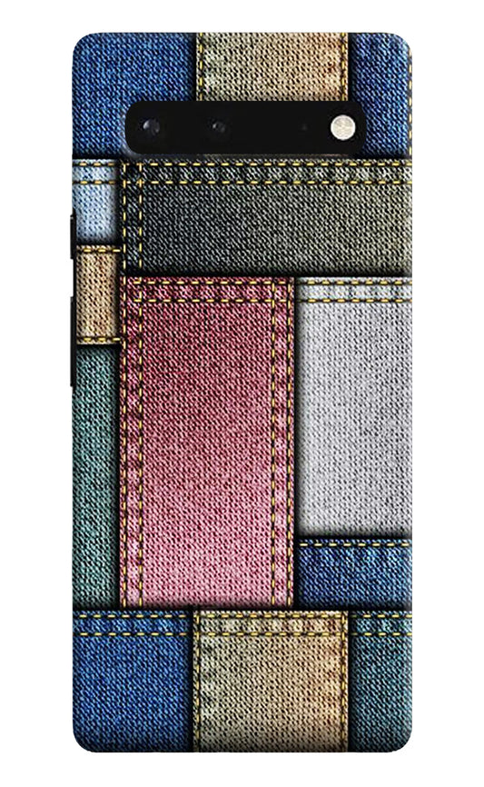 Multicolor Jeans Google Pixel 6 Hard Case Back Cover by Casekaro