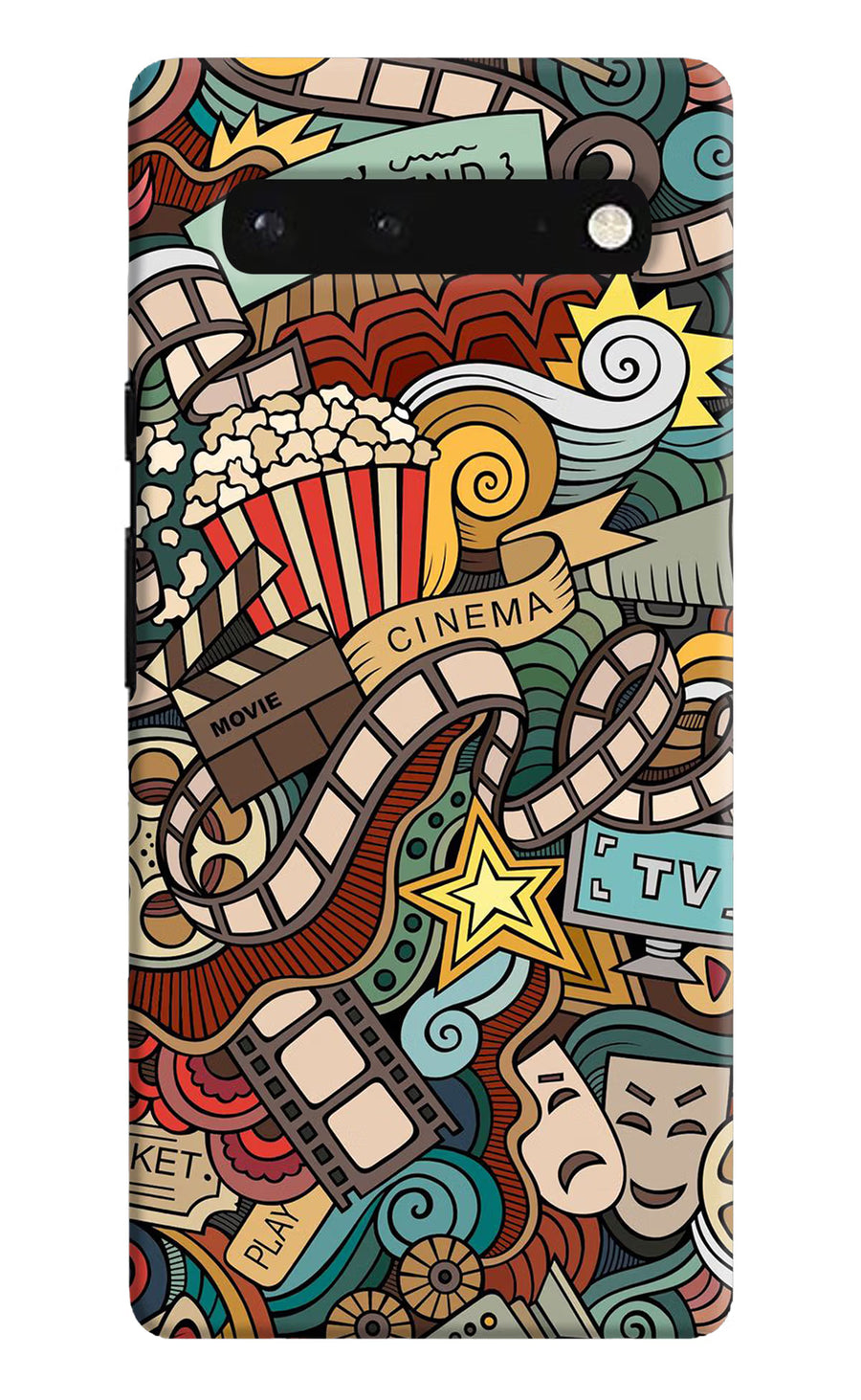 Cinema Abstract Google Pixel 6 Back Cover, Hard case