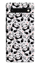 Cute Panda Google Pixel 6 Hard Case Back Cover by Casekaro