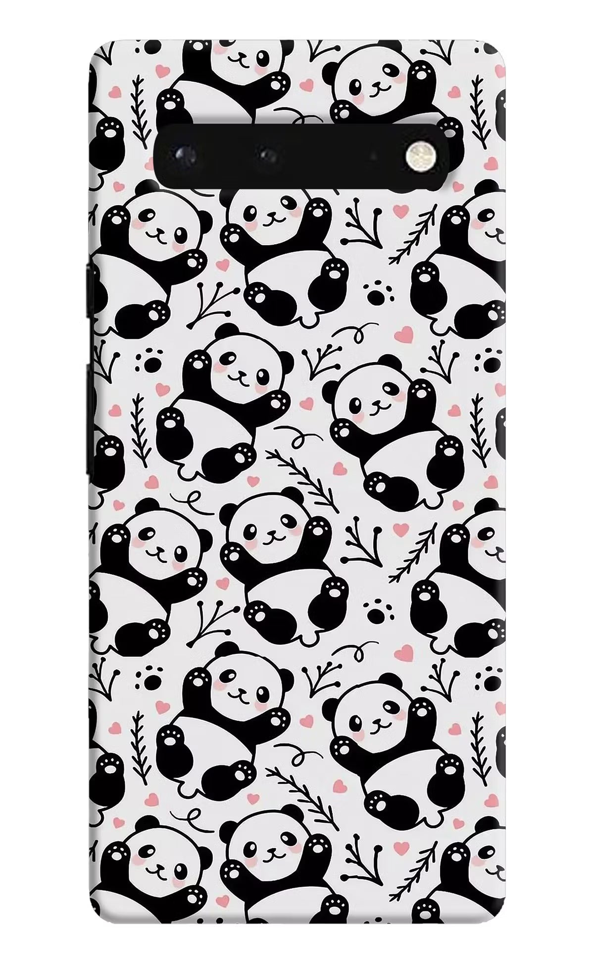 Cute Panda Google Pixel 6 Hard Case Back Cover by Casekaro