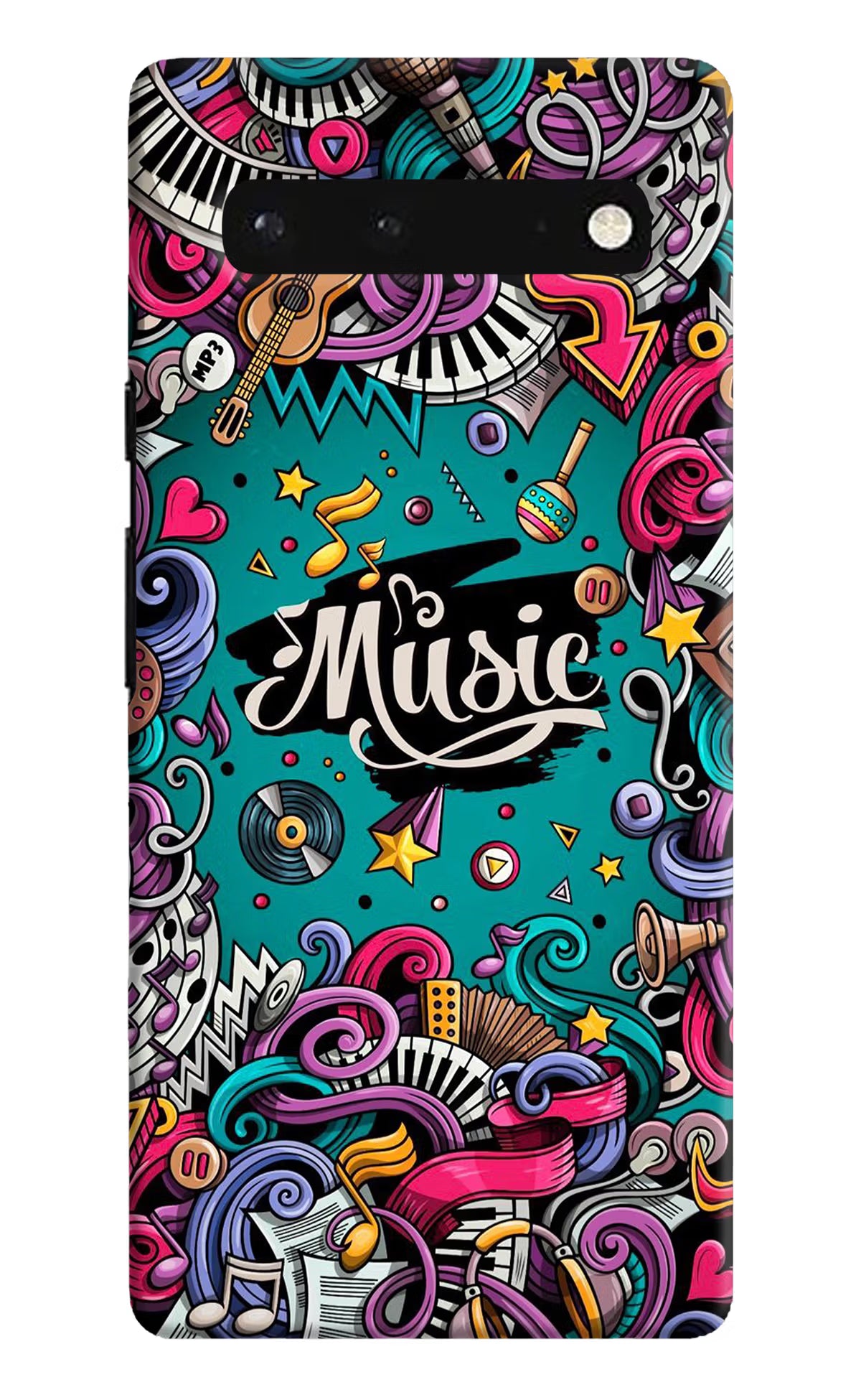 Music Graffiti Google Pixel 6 Hard Case Back Cover by Casekaro