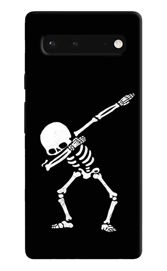 Dabbing Skeleton Art Google Pixel 6 Hard Case Back Cover by Casekaro