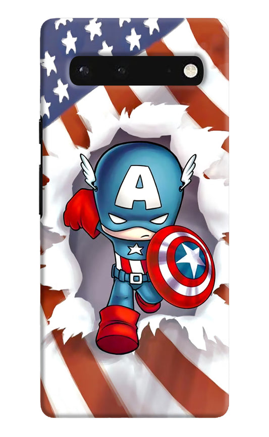 Captain America Google Pixel 6 Hard Case Back Cover by Casekaro
