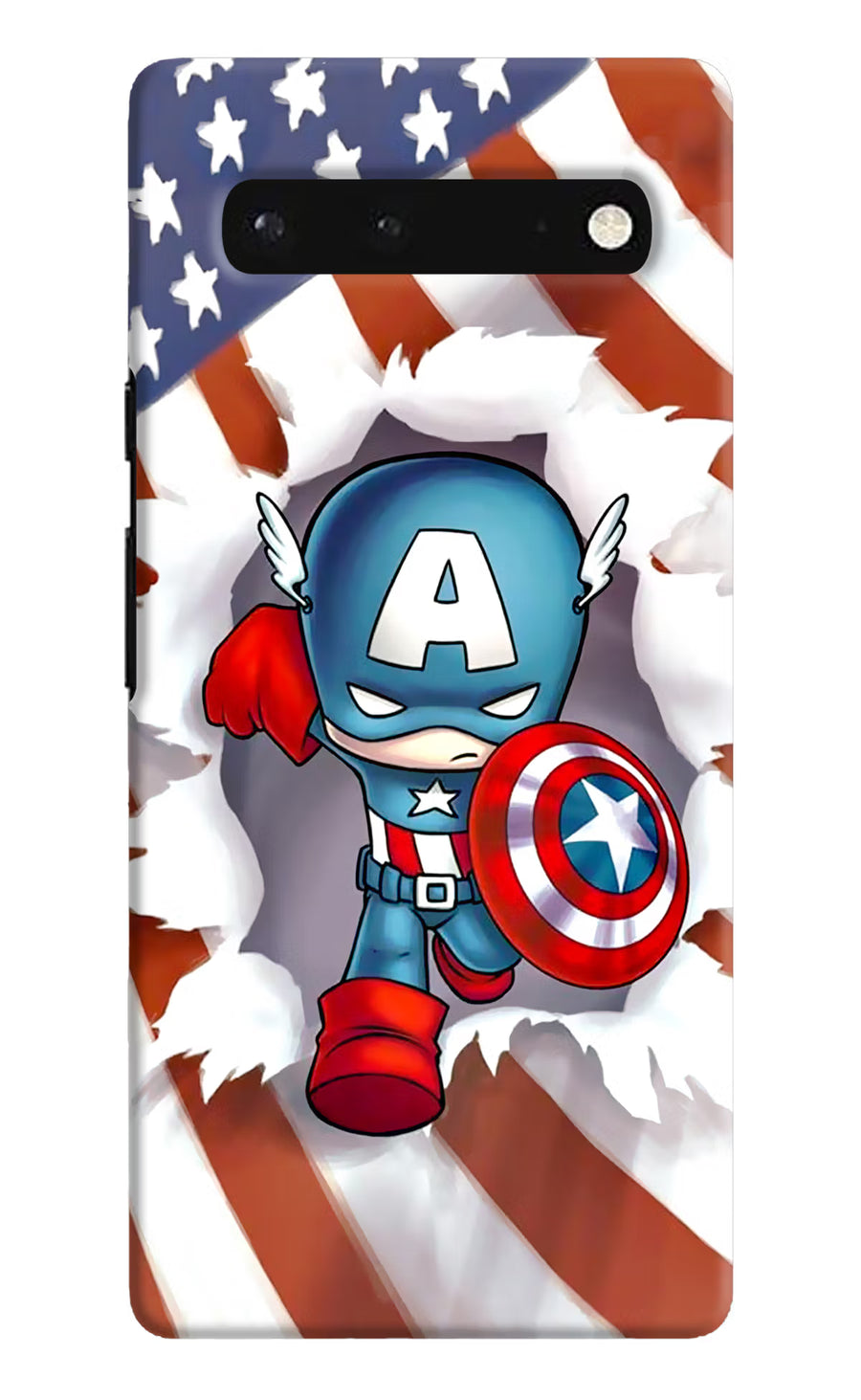 Captain America Google Pixel 6 Back Cover, Hard case