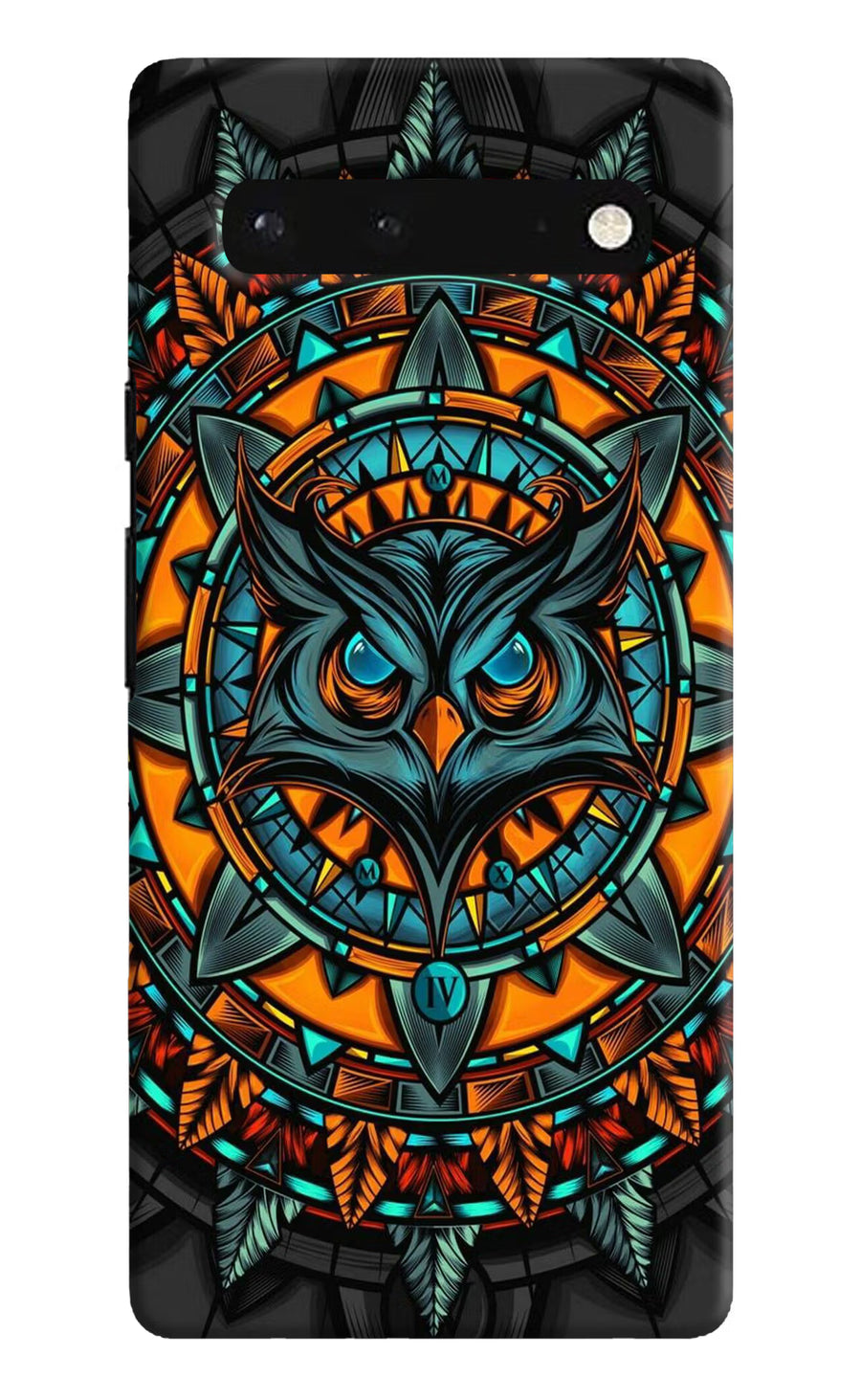 Angry Owl Art Google Pixel 6 Back Cover, Hard case