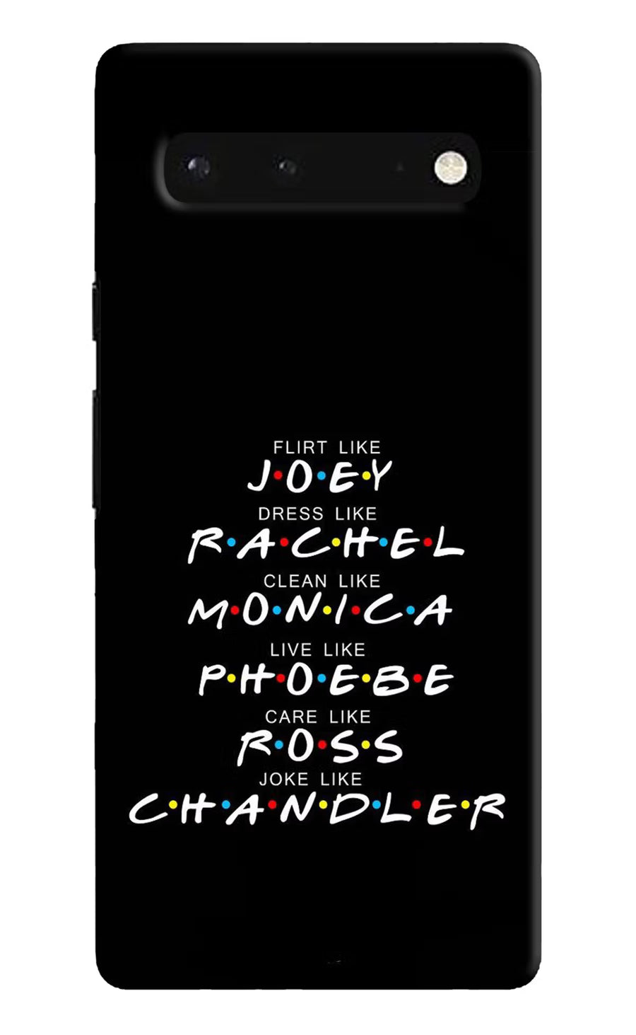 FRIENDS Character Google Pixel 6 Back Cover, Hard case