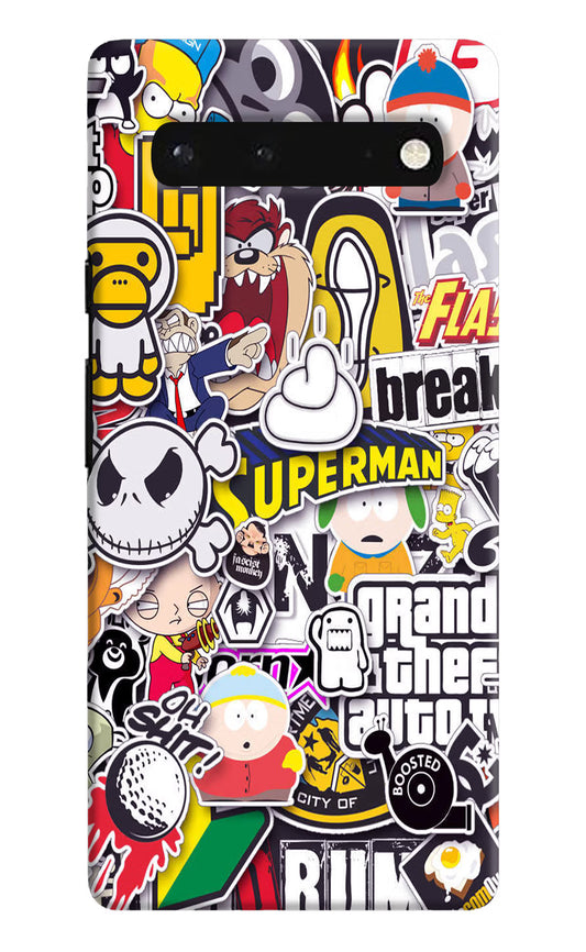 Sticker Bomb Google Pixel 6 Hard Case Back Cover by Casekaro