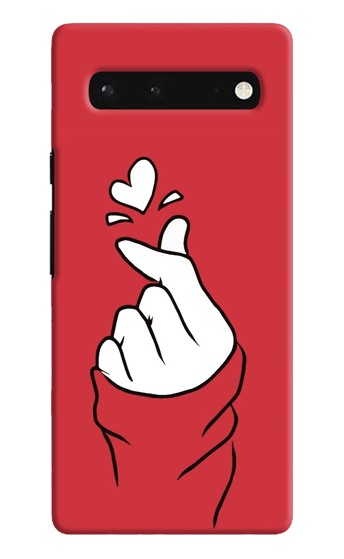 Korean Love Sign Google Pixel 6 Hard Case Back Cover by Casekaro
