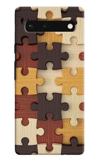 Wooden Puzzle Google Pixel 6 Hard Case Back Cover by Casekaro