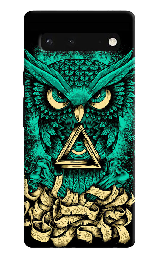 Green Owl Google Pixel 6 Hard Case Back Cover by Casekaro
