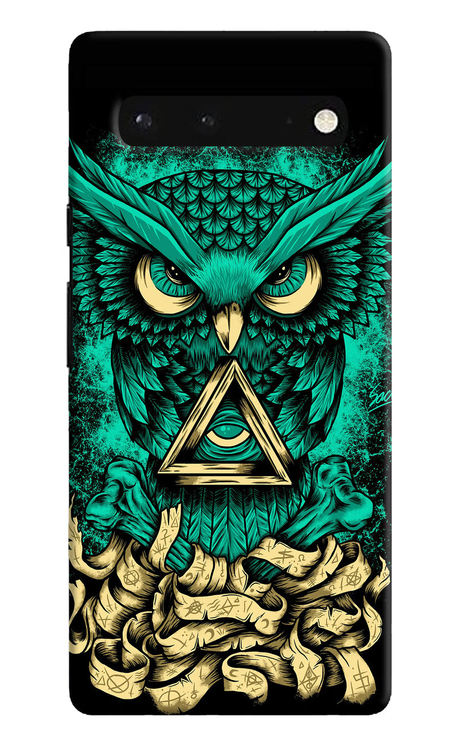 Green Owl Google Pixel 6 Back Cover, Hard case