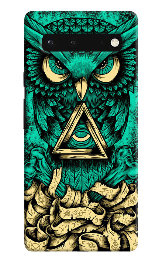 Green Owl Google Pixel 6 Hard Case Back Cover by Casekaro