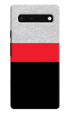 Tri Color Pattern Google Pixel 6 Hard Case Back Cover by Casekaro