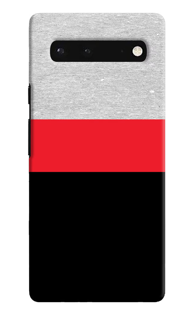 Tri Color Pattern Google Pixel 6 Hard Case Back Cover by Casekaro