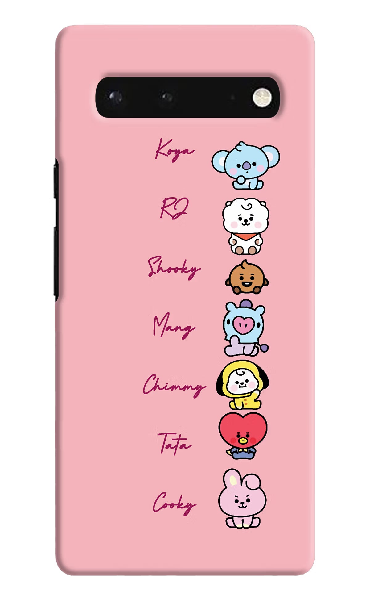 BTS names Google Pixel 6 Hard Case Back Cover by Casekaro