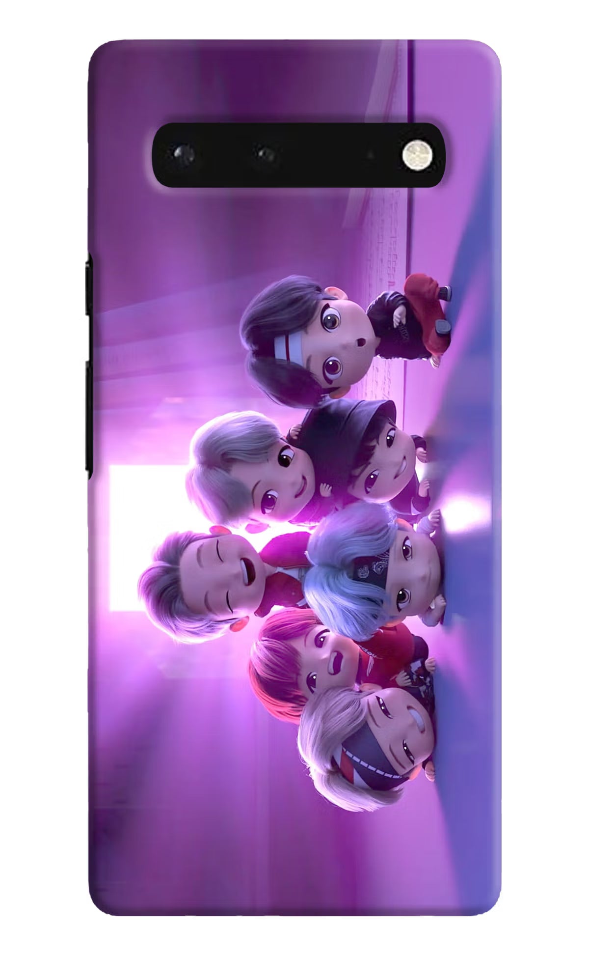 BTS Chibi Google Pixel 6 Hard Case Back Cover by Casekaro