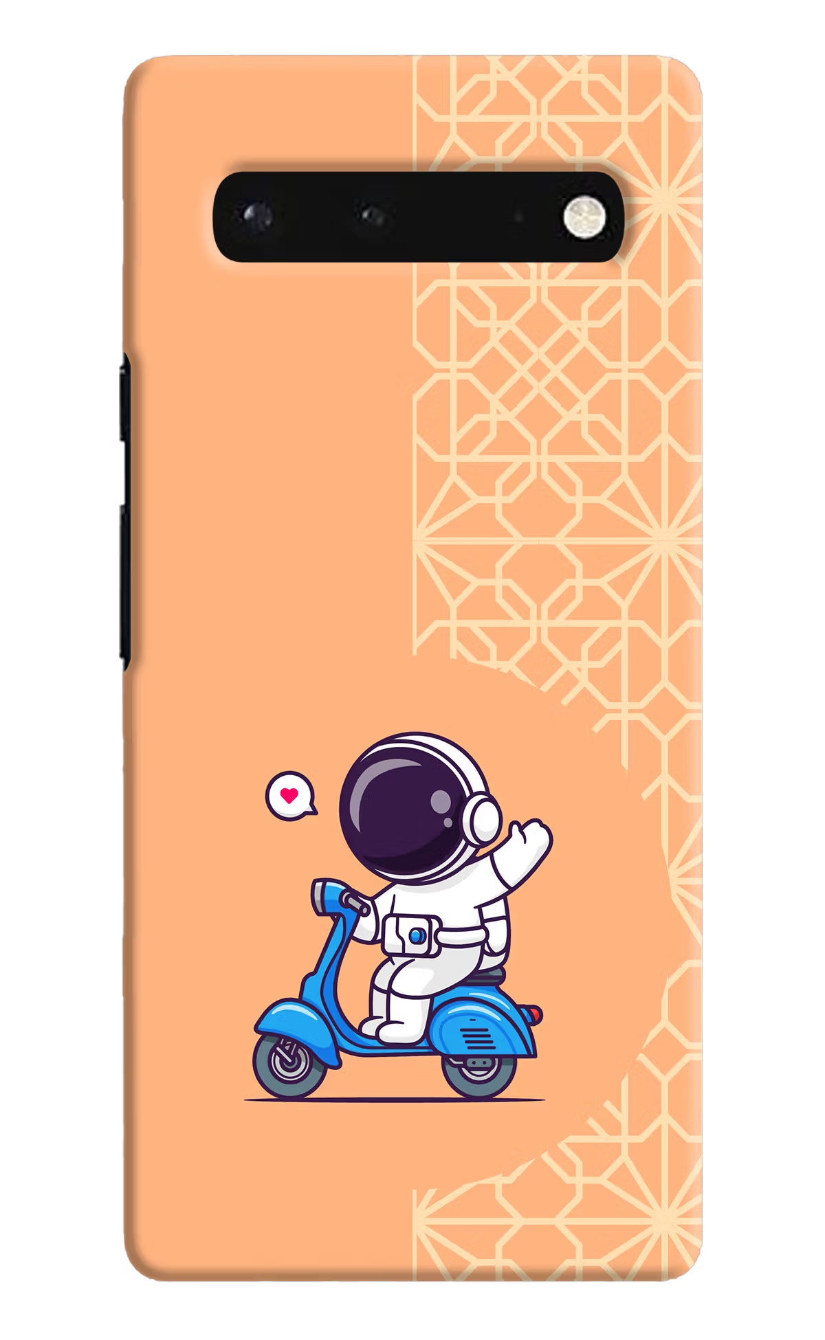Cute Astronaut Riding Google Pixel 6 Hard Case Back Cover by Casekaro