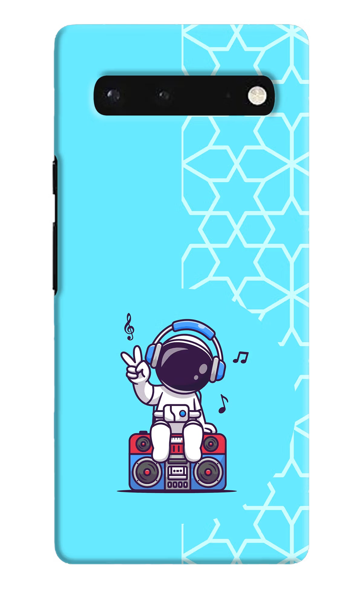 Cute Astronaut Chilling Google Pixel 6 Hard Case Back Cover by Casekaro
