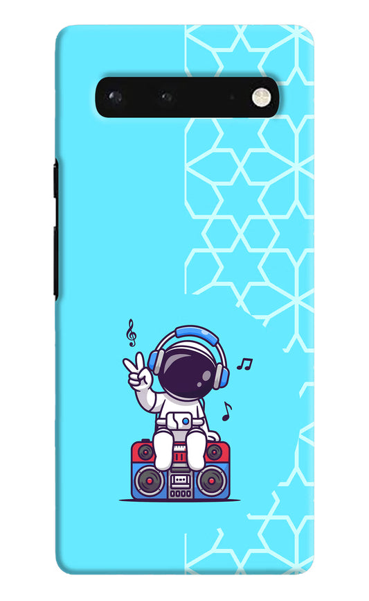 Cute Astronaut Chilling Google Pixel 6 Hard Case Back Cover by Casekaro