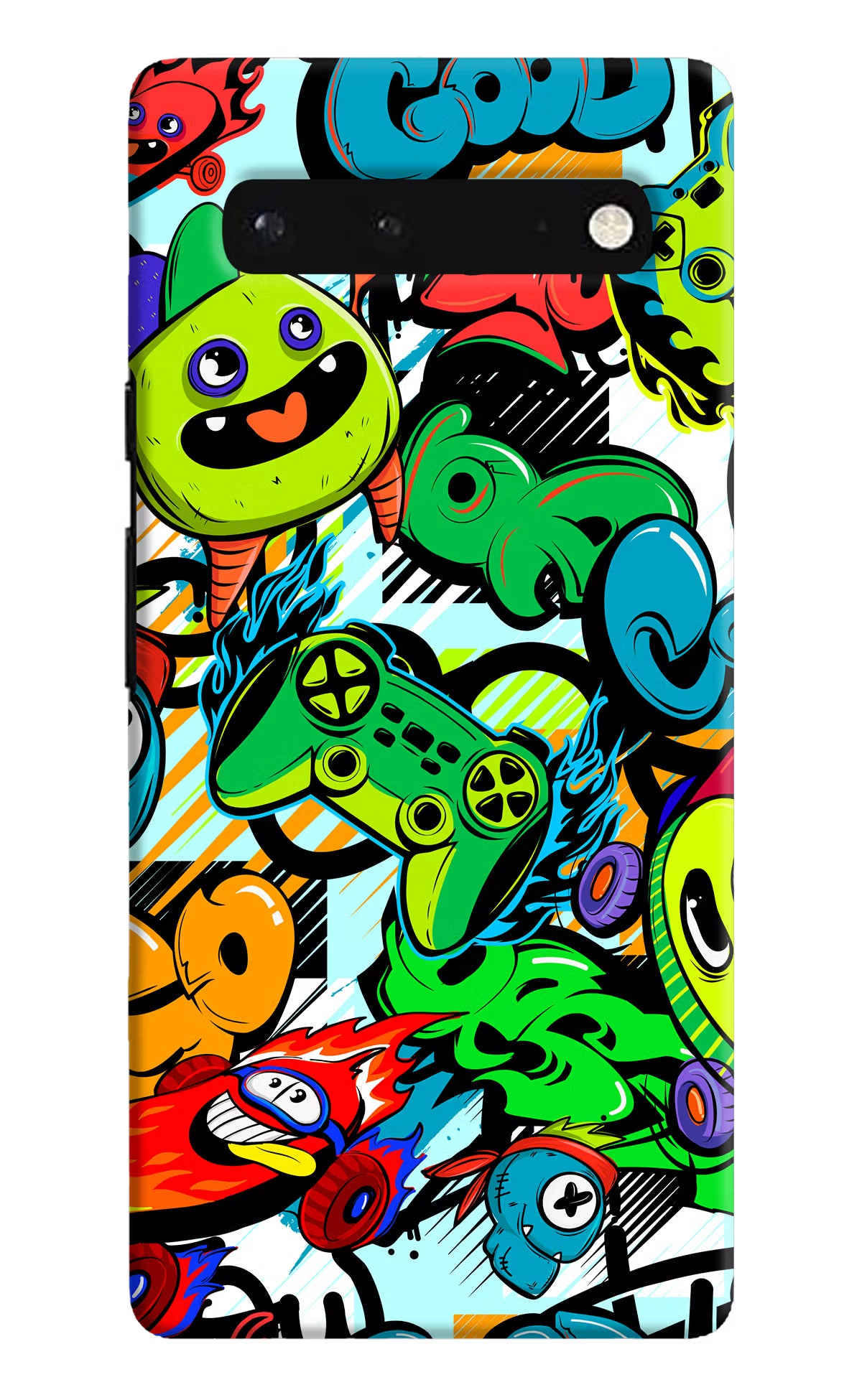 Game Doodle Google Pixel 6 Hard Case Back Cover by Casekaro