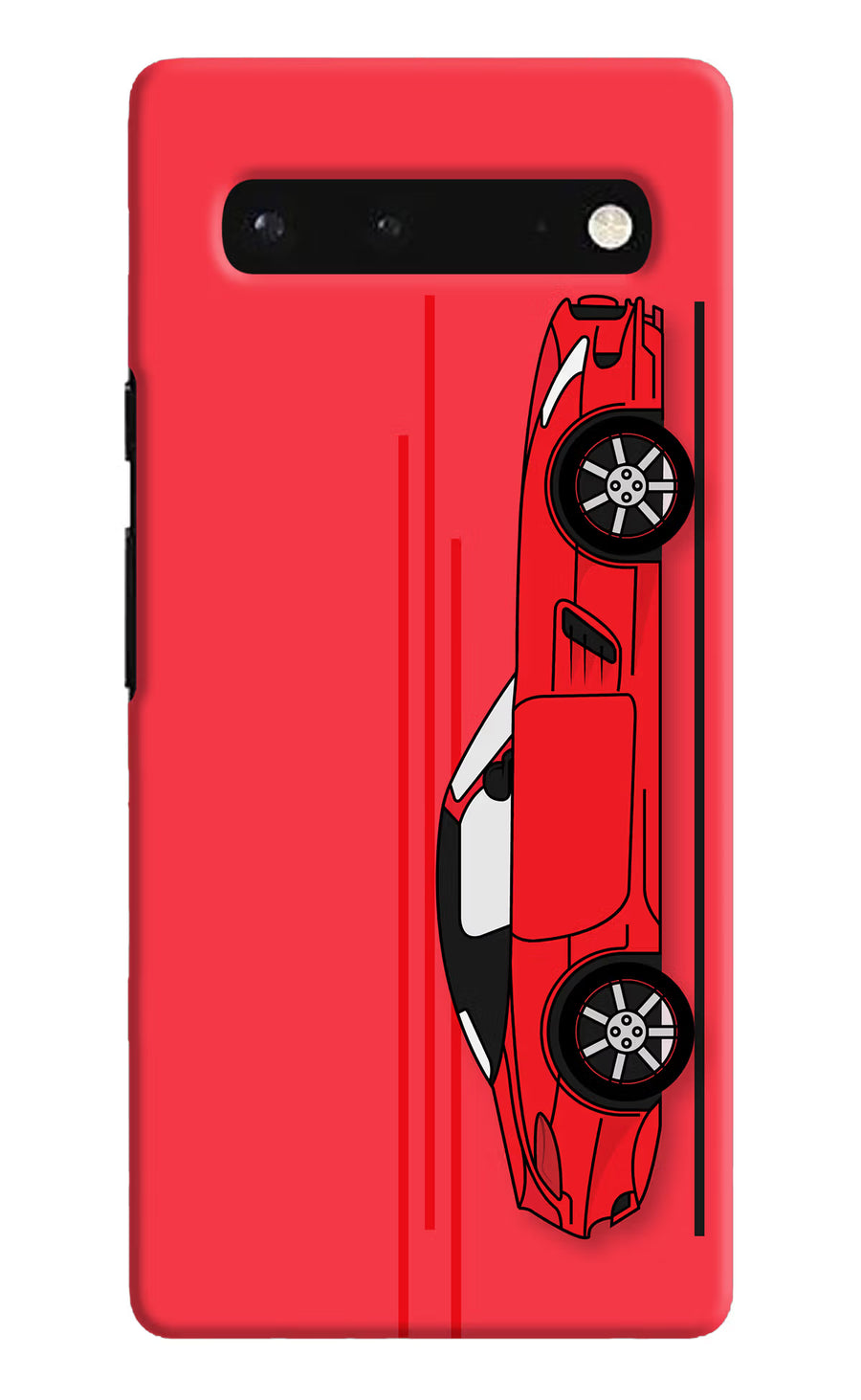 Red Velocity Google Pixel 6 Back Cover, Hard case