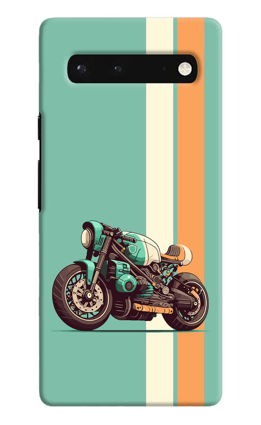 Striped Moto Drift Google Pixel 6 Hard Case Back Cover by Casekaro
