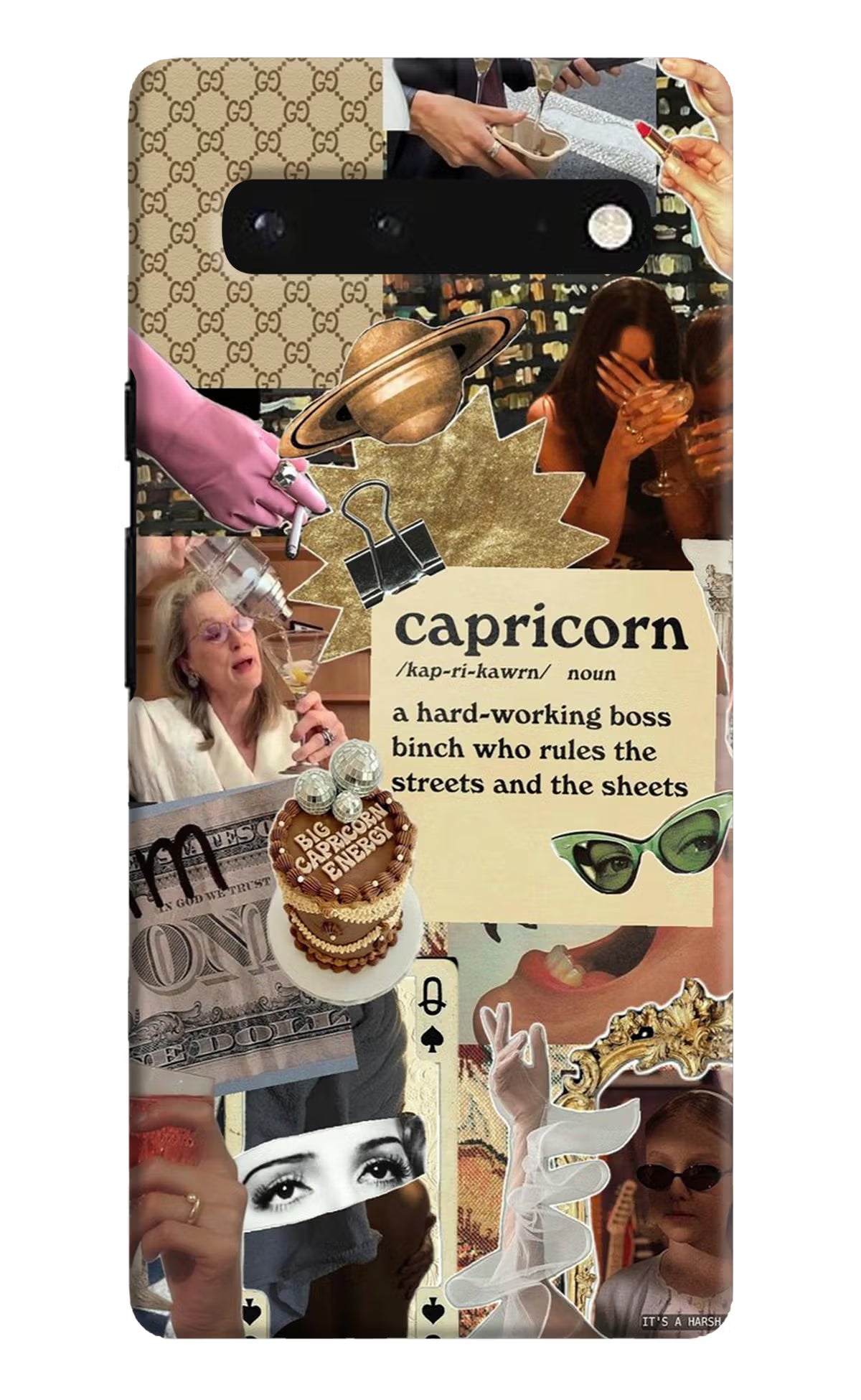 Capricorn Zodiac Google Pixel 6 Hard Case Back Cover by Casekaro
