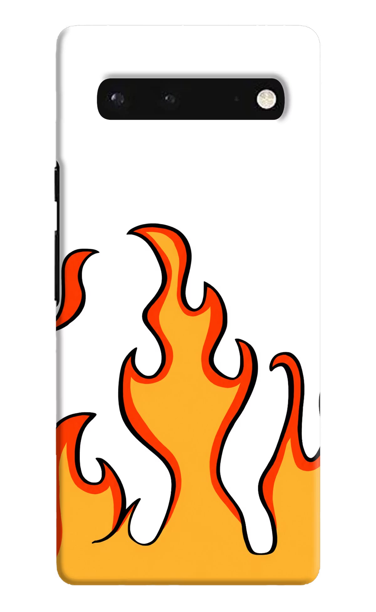 Fired Up – White Google Pixel 6 Hard Case Back Cover by Casekaro