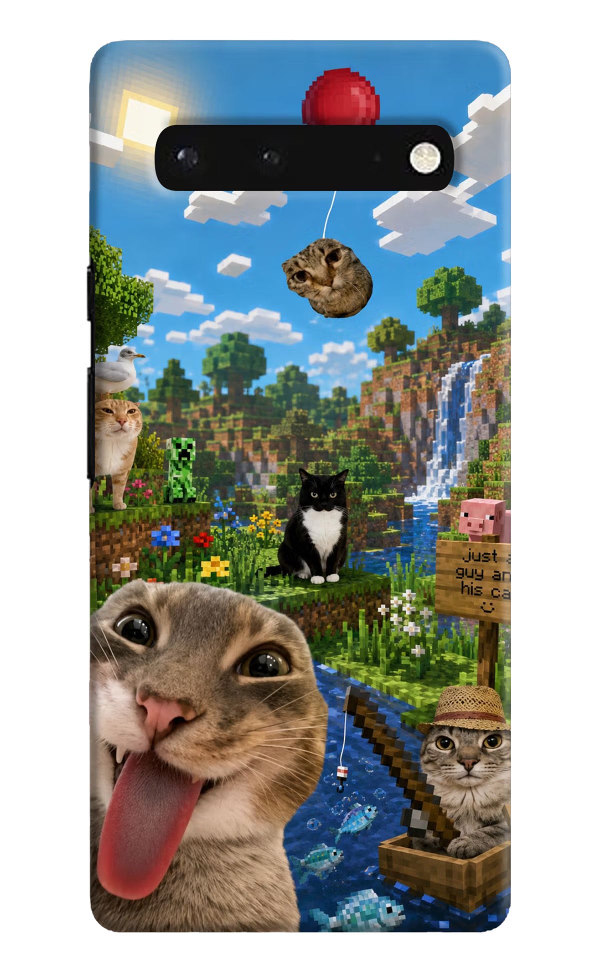 Minecraft Cat Chaos Google Pixel 6 Back Cover