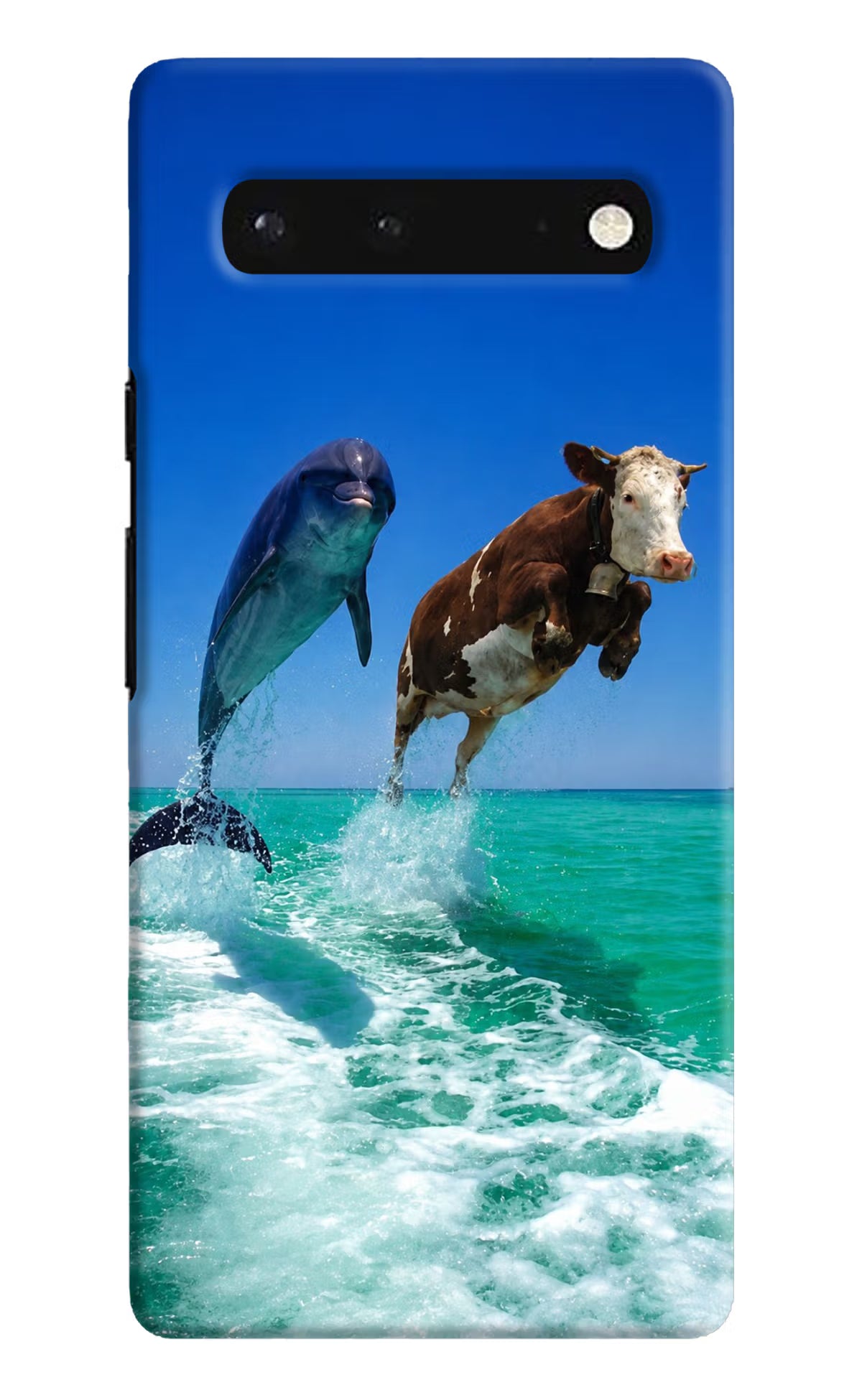 Dolphin vs Cow Google Pixel 6 Back Cover