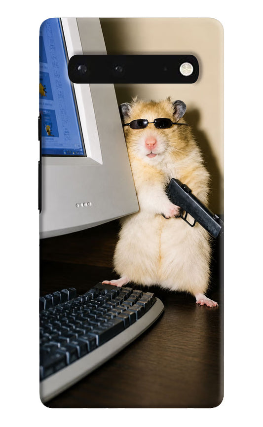 Hacker Hamster Google Pixel 6 Hard Case Back Cover by Casekaro