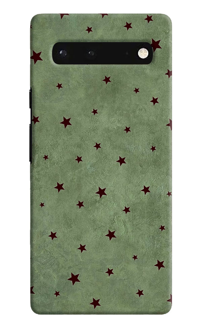 Green Stars Google Pixel 6 Hard Case Back Cover by Casekaro