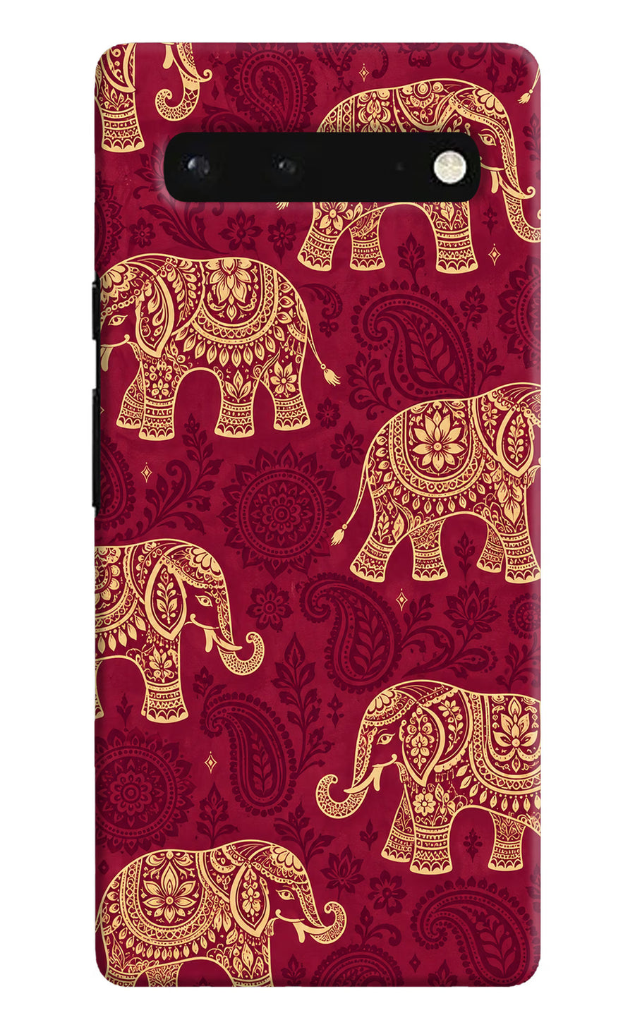 Maroon Elephant Google Pixel 6 Back Cover, Hard case