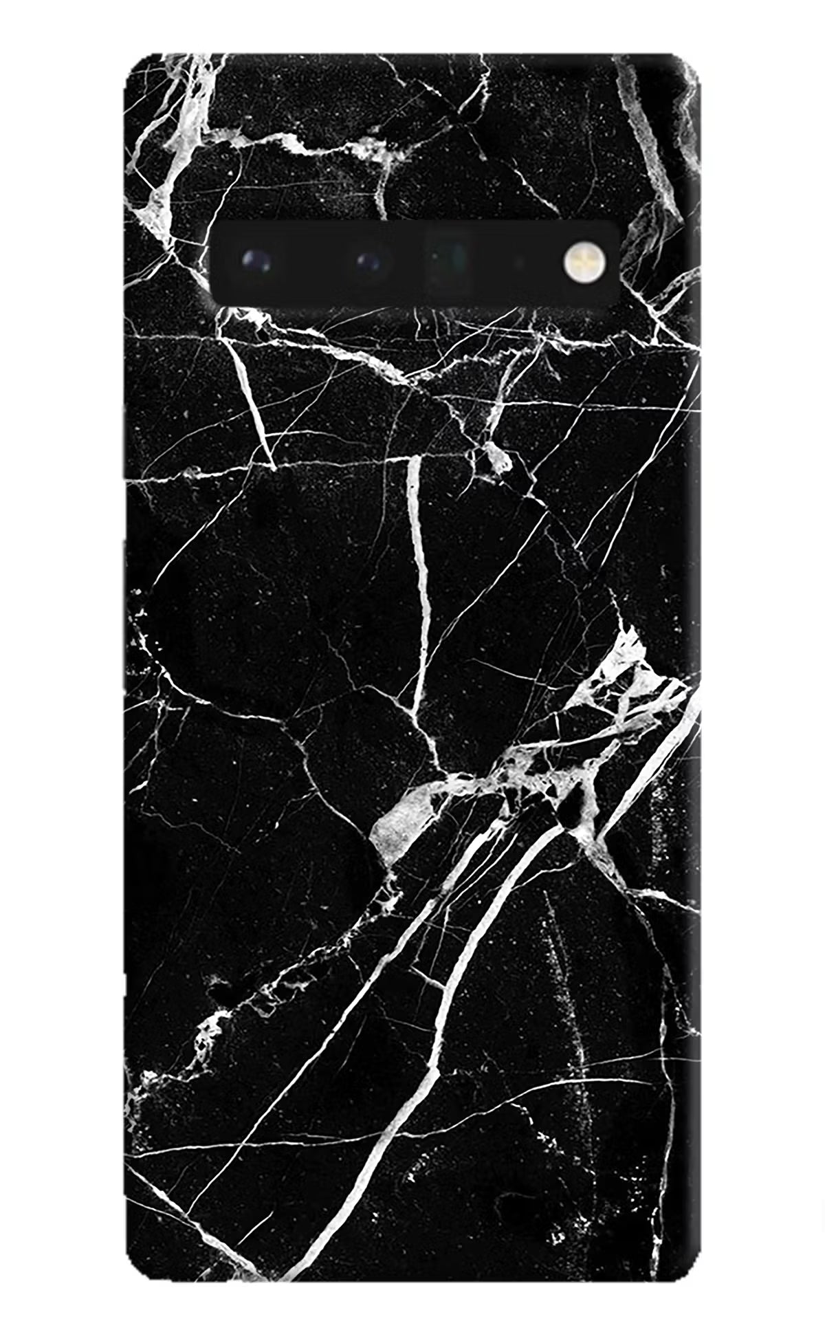 Black Marble Pattern Google Pixel 6 Pro Hard Case Back Cover by Casekaro