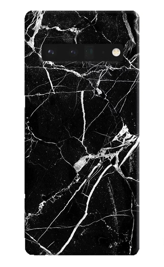 Black Marble Pattern Google Pixel 6 Pro Hard Case Back Cover by Casekaro